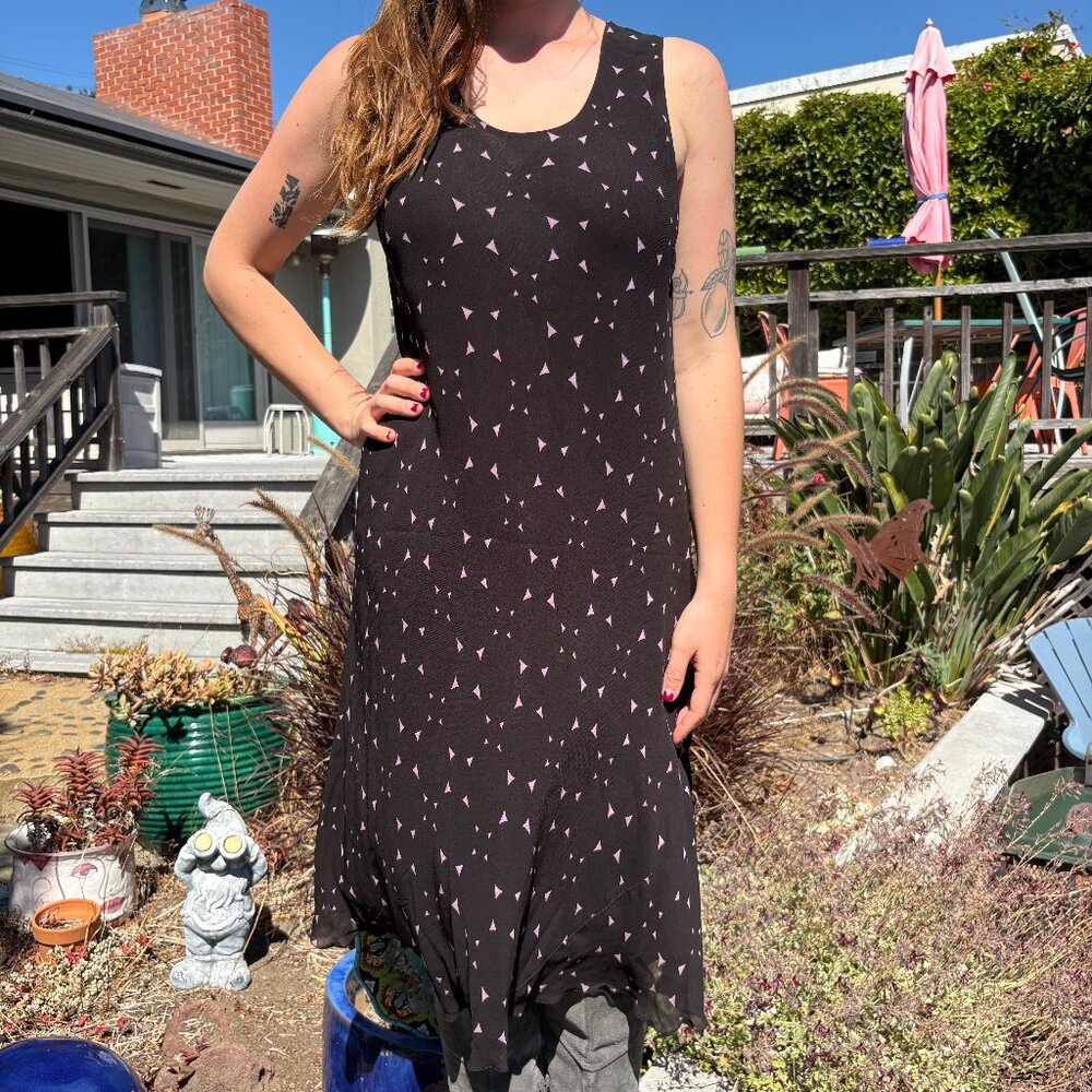 April Cornell geometric triangle midi dress